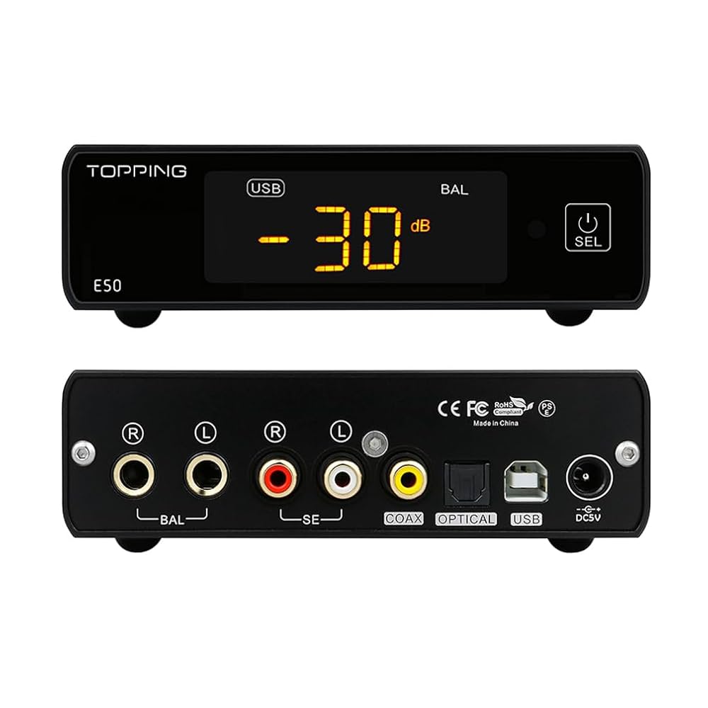 アンプ TOPPING E50 DAC Amazon.com: Topping E50 HiFi Balanced DAC, ES9068AS XU216